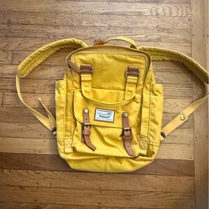Doughnut Macaroon Backpack in Mustard